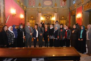 La presidenta de la Sala Segunda del Tribunal Supremo, Ana Ferrer, con la delegación de Egipto