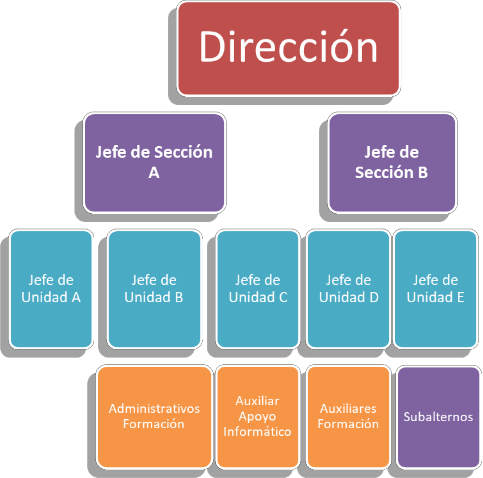 Fig.1 Organigrama de la Dirección de Formación Continua